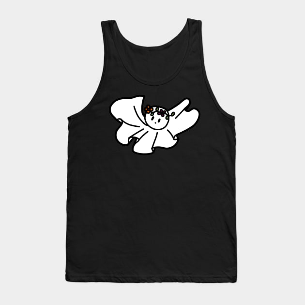 Flower Crown Ghost Tank Top by saradaboru